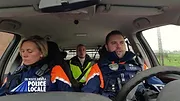 En route avec la police