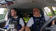 En route avec la police