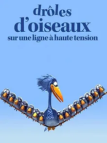 Drôles d'oiseaux sur une ligne à haute tension