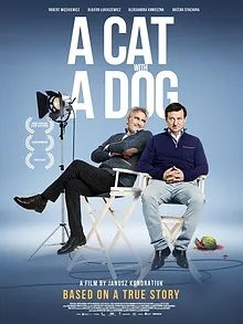 A cat with a dog