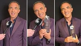 « Ça me touche beaucoup » : Nikos Aliagas sacré meilleur animateur télé français de l’année aux Ciné-Télé-Revue Awards, il reçoit son prix dans sa loge du studio 217 (vidéo)