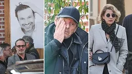 Jean Dujardin porte le cercueil, Jean-Luc Reichmann et Isabelle Gélinas effondrés… : le dernier hommage à Bruno Salomone (photos)