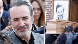 « On t’appelle tout à l’heure… » : en larmes, Jean Dujardin a livré un discours bouleversant aux obsèques de Bruno Salomone (vidéo)