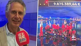 « C’est indispensable qu’on participe » : Bernard Marchant, CEO de Rossel, a remis un chèque de 70.000 euros pour le Télévie, après l’arrivée du cuistax de Ludovic Daxhelet (vidéo)