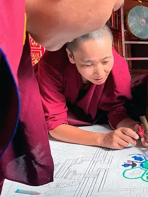 Népal, les mandalas de sable