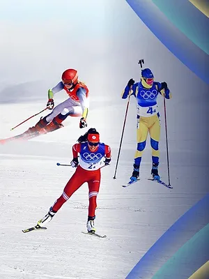 Ski de fond. Ski alpin. Ski acrobatique