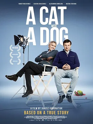A cat with a dog