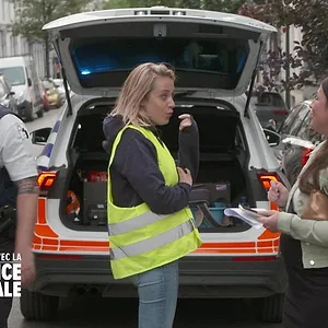 En route avec la police