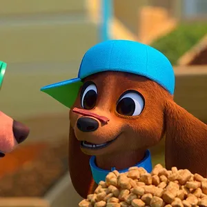Bretzel et les bébés chiens