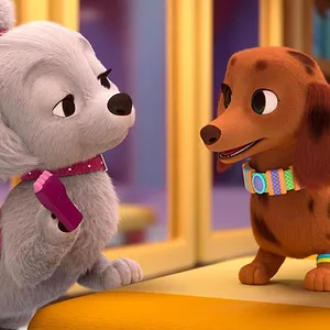 Bretzel et les bébés chiens