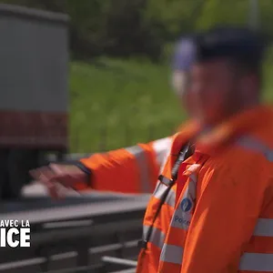 En route avec la police