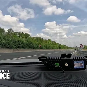 En route avec la police
