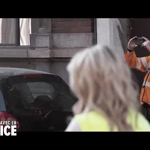 En route avec la police