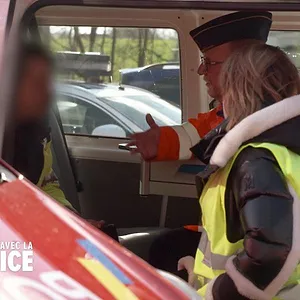 En route avec la police
