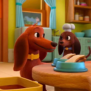 Bretzel et les bébés chiens