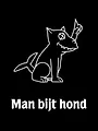 Man bijt hond